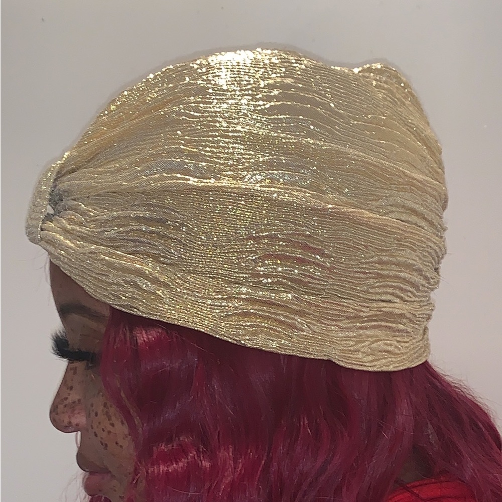 Gold Metallic Turban